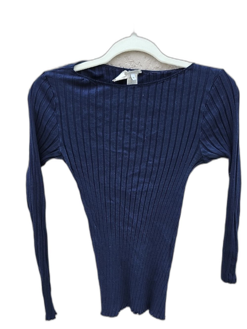 intimissimi Deep Blue Ribbed Crewneck Top